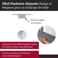 URail Suspension 3-Step-Dim Alejandro 800lm 10W 4000K gradable 230V - système d'accrochage et décoration - détail 5