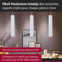 URail Pendant Lamp Catalejo GU10 max. 10W dimmable 230V - système d'accrochage et décoration - détail 4