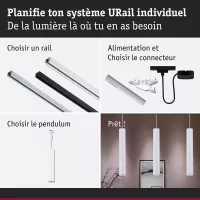 URail Suspension Catalejo GU10 max. 10W gradable 230V - système d'accrochage et décoration - détail 6