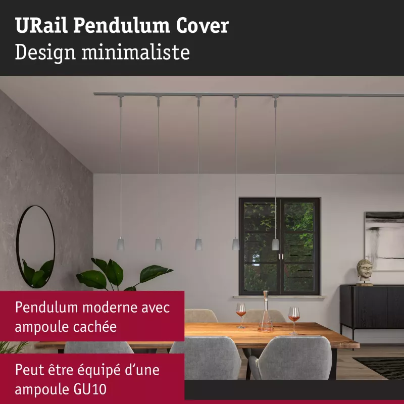 URail Aufhängungsabdeckung GU10 max. 10W dimmbar 230V PAULMANN 35 - Cimaise Tableau 