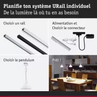 URail Suspension Sarrasani E14 max. 20W gradable 230V - système d'accrochage et décoration - détail 6