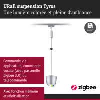 URail Pendelleuchte Smart Home Zigbee 3.0 Tyros RGBW 200lm 4,5W RGBW+ dimmbar 230V - système d'accrochage et décoration - détail 6