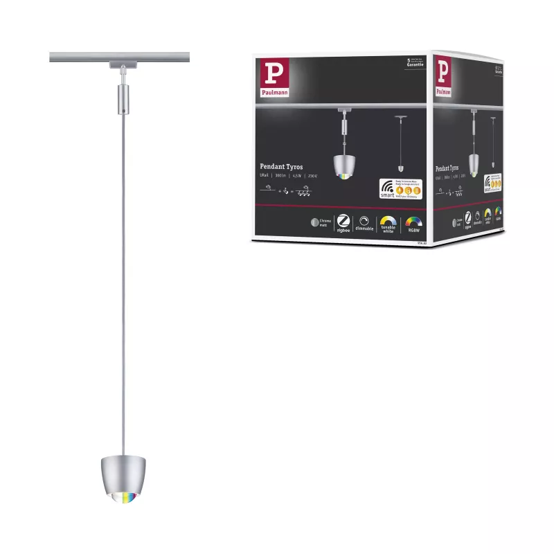 URail Suspension Smart Home Zigbee 3.0 Tyros RGBW 200lm 4,5W RGBW+ gradable 230V PAULMANN 44 - Cimaise Tableau 