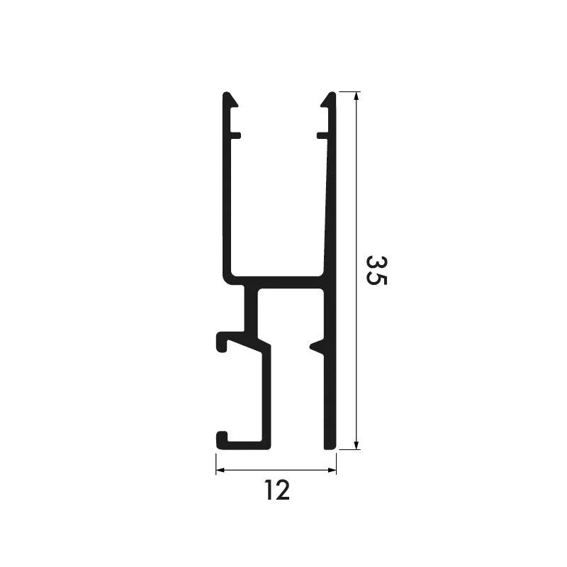 Newly R35 guía + división 200 cm Newly 16 - Cimaise Tableau 
