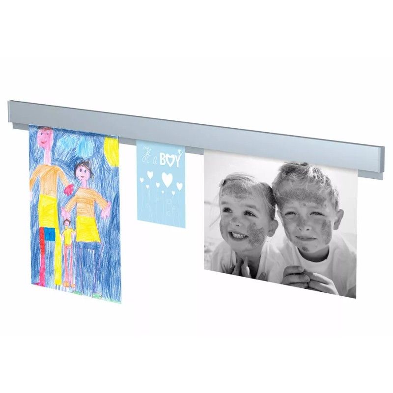 Cornice Inforail per disegni e poster (materiale di fissaggio e tappi inclusi) ARTI TEQ 12 - Cimaise Tableau 