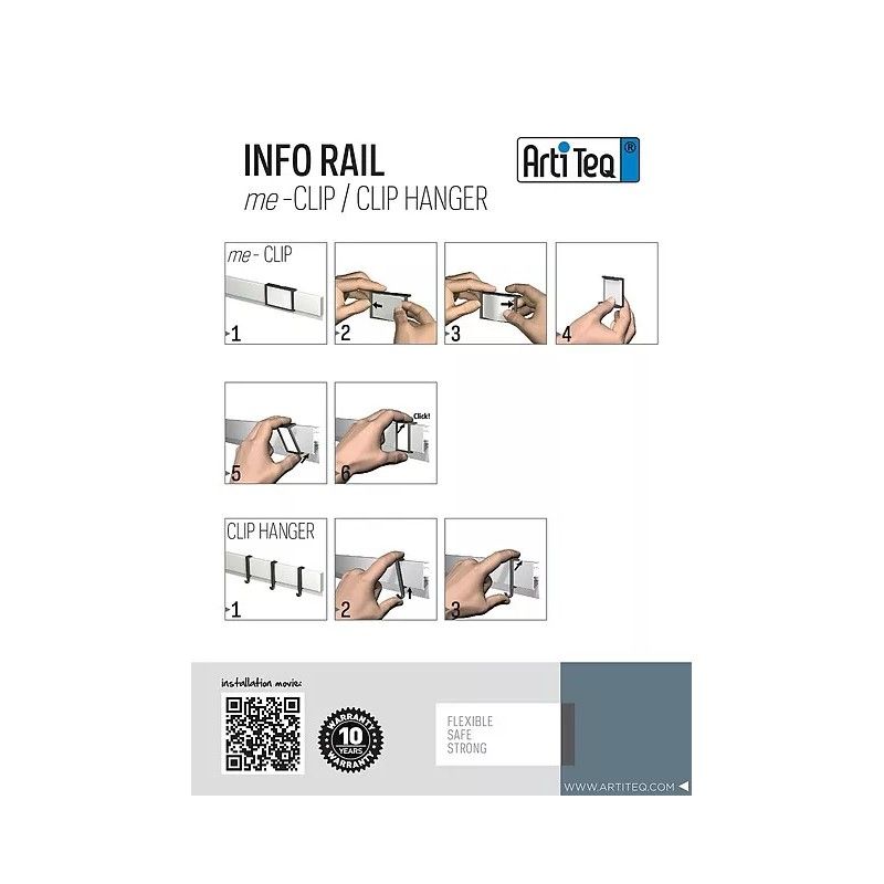 INFORAIL Picture Rail (MOUNTING HARDWARE AND RAIL ENDS INCLUDED) ARTI TEQ 15 - Cimaise Tableau 