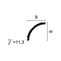 C240 ORAC Corniche Purotouch L200 x H8 x L8 cm ORAC DECOR 2 - Cimaise Tableau 