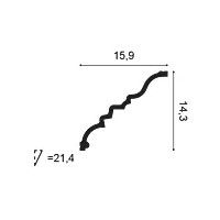 C327 ORAC Corniche Purotouch L200 x H14.3 x L15.9 cm ORAC DECOR 1 - Cimaise Tableau 
