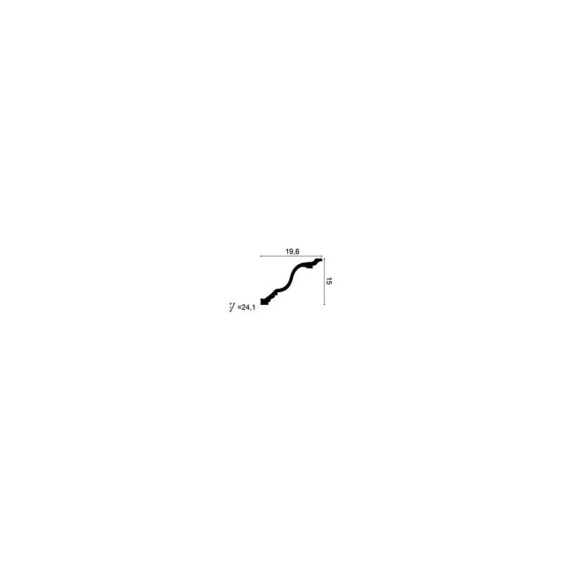 C334F ORAC Corniche flexible Flex L200 x H15 x L19,6 cm ORAC DECOR 2 - Cimaise Tableau 