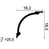 C338A ORAC Corniche Purotouch L200 x H18.2 x L18,2 cm ORAC DECOR 2 - Cimaise Tableau 