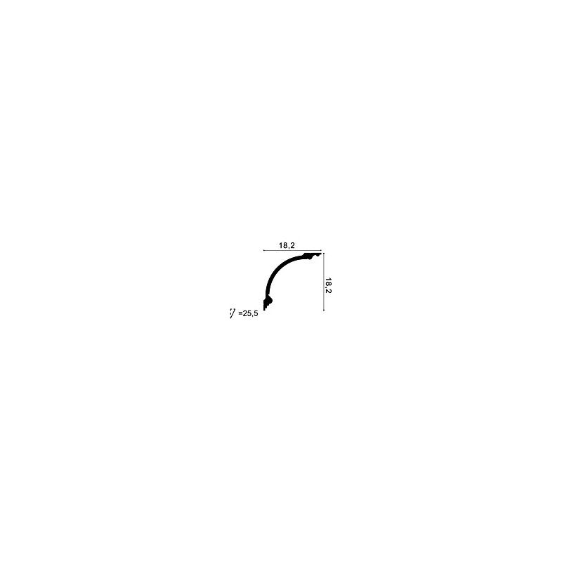C338A ORAC Gesims Purotouch L200 x H18,2 x B18,2 cm ORAC DECOR 2 - Cimaise Tableau 