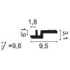 C394 ORAC Gesims Purotouch L200 x H9,5 x B3,1 cm ORAC DECOR 2 - Cimaise Tableau 