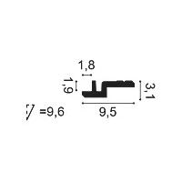 C394 ORAC Cornice Purotouch L200 x H9,5 x L3,1 cm ORAC DECOR 2 - Cimasa per Quadri