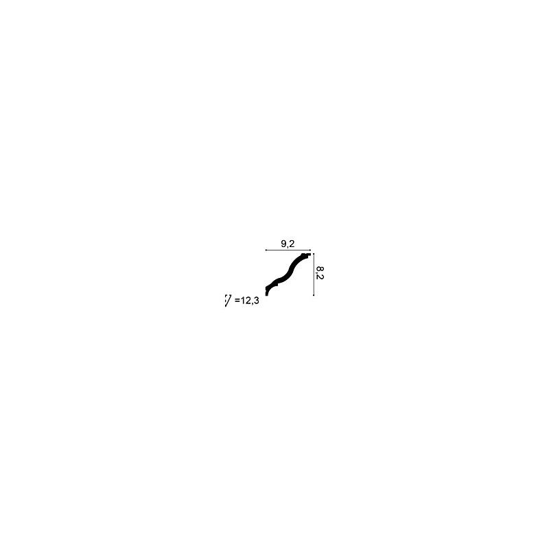 CB503N ORAC Corniche non-primed Durofoam L200 x H8,2 x L9,2 cm ORAC DECOR 2 - Cimaise Tableau 