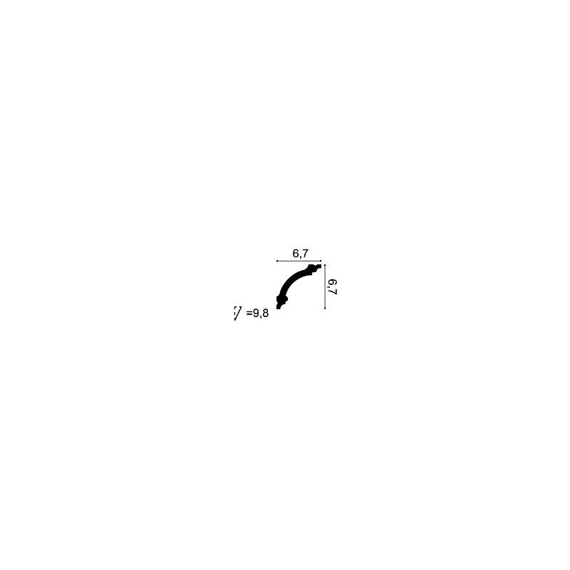 CB511N ORAC Corniche non-primed Durofoam L200 x H6,7 x L6,7 cm ORAC DECOR 2 - Cimaise Tableau 