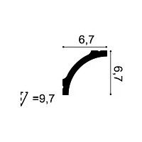 CB522N ORAC Corniche unprimed Durofoam L200 x H6,7 x L6,7 cm ORAC DECOR 2 - Cimaise Tableau 