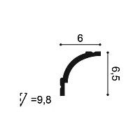 CB525N ORAC Cornice non-prime Durofoam L200 x H6,5 x L6 cm ORAC DECOR 2 - Cimasa per Quadro