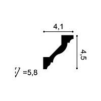 CX110F ORAC Durofoam flexible cornice L200 x H4,5 x L4,1 cm ORAC DECOR 2 - Cimaise Tableau