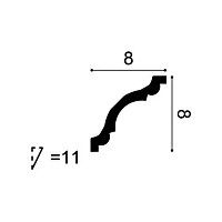 CX123F ORAC Durofoam flexible Cornice L200 x H8 x L8 cm ORAC DECOR 2 - Cimaise Tableau 