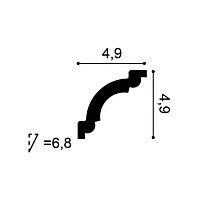 CX124F ORAC Durofoam flexible Cornice L200 x H4,9 x L4,9 cm ORAC DECOR 2 - Cimaise Tableau