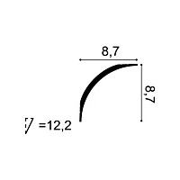 CX126 ORAC Cornice Durofoam L200 x H8,7 x L8,7 cm ORAC DECOR 2 - Cimasa per Quadro