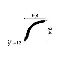 CX127 ORAC Corniche Durofoam L200 x H9,4 x L9,4 cm ORAC DECOR 2 - Cimaise Tableau 