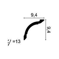 CX129 ORAC Corniche Durofoam L200 x H9,4 x L9,4 cm ORAC DECOR 2 - Cimaise Tableau 