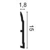 SX104 ORAC Plinth Duropolymer L200 x H14.8 x L1,7 cm ORAC DECOR 2 - Cimaise Tableau 