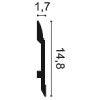 SX104F ORAC Plinthe flexible Flex L200 x H14,8 x L1,7 cm ORAC DECOR 2 - Cimaise Tableau 