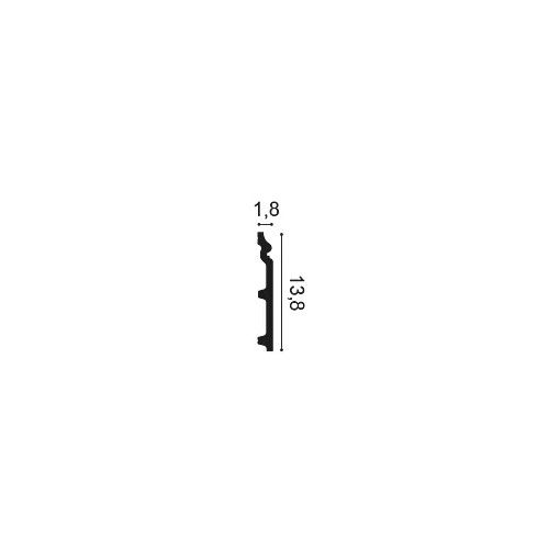 SX118-RAL9003 Plinth Duropolymer L200 x H13.8 x L1,8 cm ORAC DECOR 2 - Cimaise Tableau