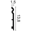 SX138 ORAC Plinthe Duropolymer L200 x H13,8 x L1,5 cm ORAC DECOR 2 - Cimaise Tableau