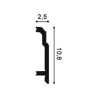 SX155F ORAC Flexible baseboard Flex L200 x H10.8 x L2.5 cm ORAC DECOR 2 - Cimaise Tableau 