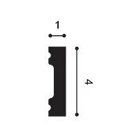 SX162-RAL9003 ORAC Plinth RAL9003 Duropolymer L200 x H4 x L1 cm ORAC DECOR 2 - Cimaise Tableau 