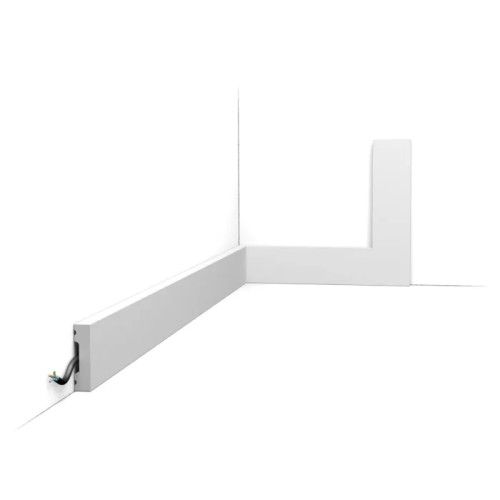 SX162-RAL9003 ORAC Battiscopa RAL9003 Duropolymer L200 x H4 x L1 cm ORAC DECOR 1 - Cornice per Quadri