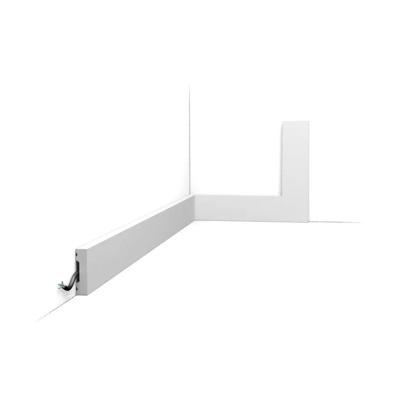 SX162 ORAC Battiscopa Duropolymer L200 x H4 x L1 cm ORAC DECOR 4 - Cornice Quadro