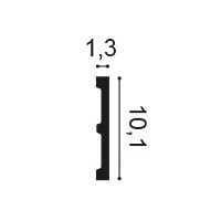 SX163F ORAC Battiscopa Flessibile Flex L200 x H10,1 x L1,3 cm ORAC DECOR 2 - Cornice Quadro