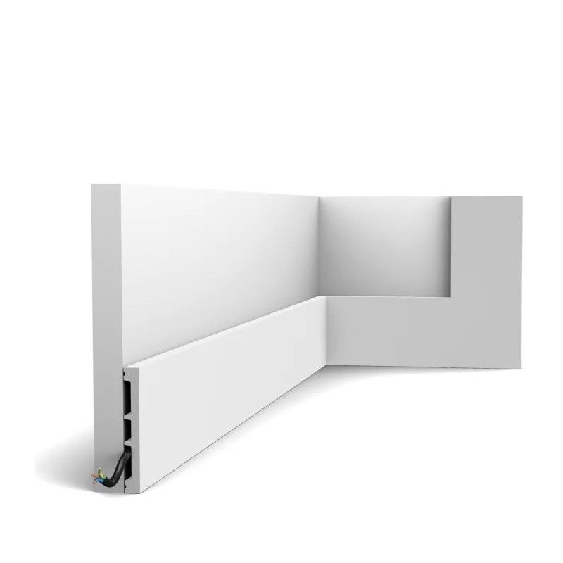 SX163-RAL9003 ORAC Battiscopa RAL9003 in Duropolymer L200 x H10,1 x L1,3 cm ORAC DECOR 3 - Cimaise Tableau 