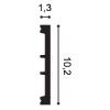 SX163-RAL9003 ORAC Battiscopa RAL9003 in Duropolymer L200 x H10,1 x L1,3 cm ORAC DECOR 2 - Cimaise Tableau 