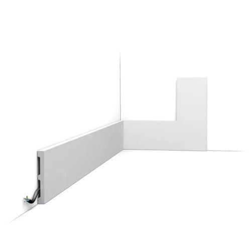 SX163-RAL9003 ORAC Battiscopa RAL9003 in Duropolymer L200 x H10,1 x L1,3 cm ORAC DECOR 1 - Cimaise Tableau 