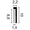 SX171 ORAC Surplinth Duropolymer L200 x H10 x L2,2 cm ORAC DECOR 2 - Cimaise Tableau 