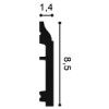 Plancia flessibile ORAC SX172F Flex L200 x H8,5 x L1,4 cm ORAC DECOR 2 - Cimaise Tableau 
