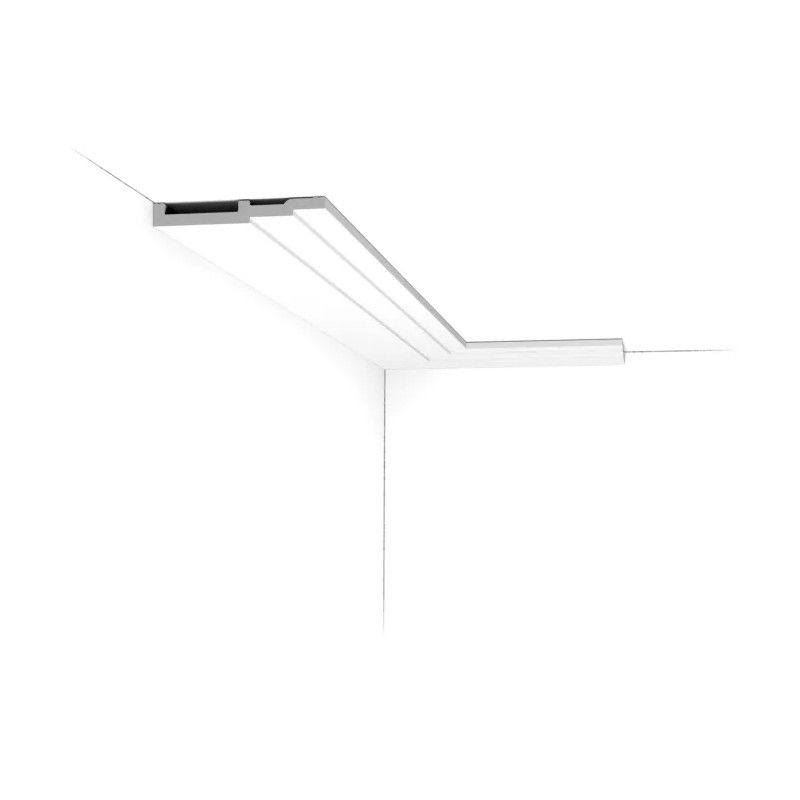 SX180 ORAC Battiscopa Duropolymer L200 x H12 x L1,6 cm ORAC DECOR 3 - Cornice Quadro