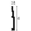 SX180F ORAC Flexibel Plinth Flex L200 x H12 x L1.6 cm ORAC DECOR 2 - Cimaise Tableau 