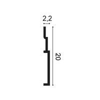 SX181 ORAC Plinthe Duropolymer L200 x H20 x L2,2 cm ORAC DECOR 2 - Cimaise Tableau