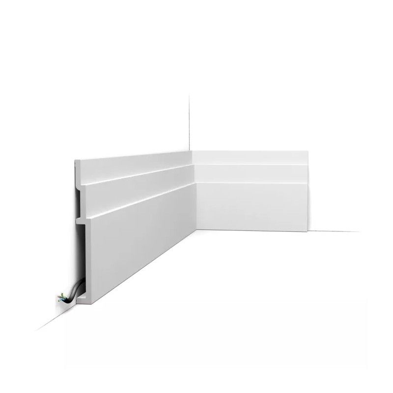 SX181 ORAC Battiscopa Duropolymer L200 x H20 x P2,2 cm ORAC DECOR 1 - Cornice Tela