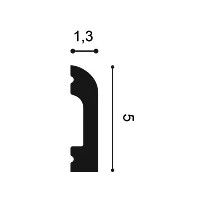 SX182F ORAC Plinth Flexible Flex L200 x H5 x L1,3 cm ORAC DECOR 2 - Cimaise Tableau 