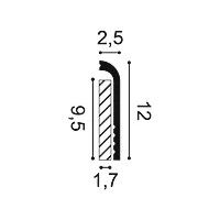 SX185 ORAC Duropolymer L200 x H12 x L2.5 cm ORAC DECOR 1 - Cimaise Tableau 