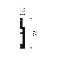 SX187F ORAC Plinthe flexible Flex L200 x H7,5 x L1,2 cm ORAC DECOR 2 - Cimaise Tableau