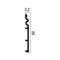 SX193 ORAC Plinthe Duropolymer L200 x H25 x L2,2 cm ORAC DECOR 2 - Cimaise Tableau 