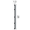 SX207 ORAC Duropolímero Plinth L200 x H25 x L1,3 cm ORAC DECOR 2 - Cimaise Tableau 